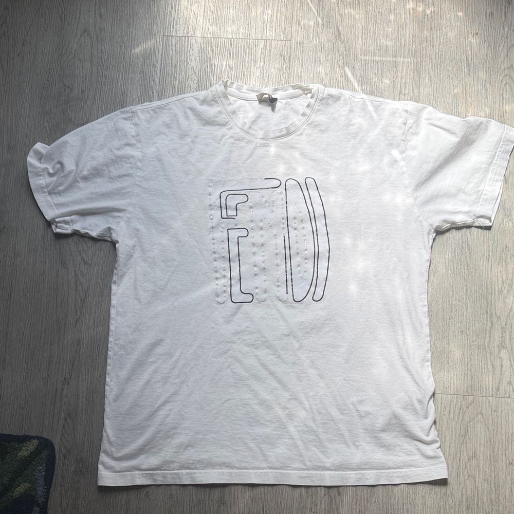 FENDI White Graphic Men's T-Shirt